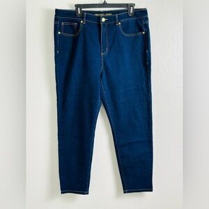 Michael Kors Selma Skinny Jeans In Dark Wash Blue Denim Size 16